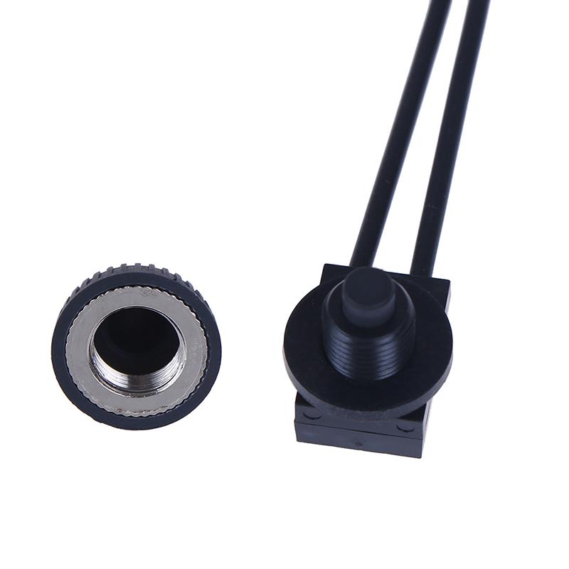 Interruttore On-Off a Pulsante Impermeabile 220V con Cavo di Collegamento 4" Nero