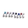 16G Edelstahl gebogener Barbell Augenbrauen Lippen Knorpel Ring mit Diamant Kugeln