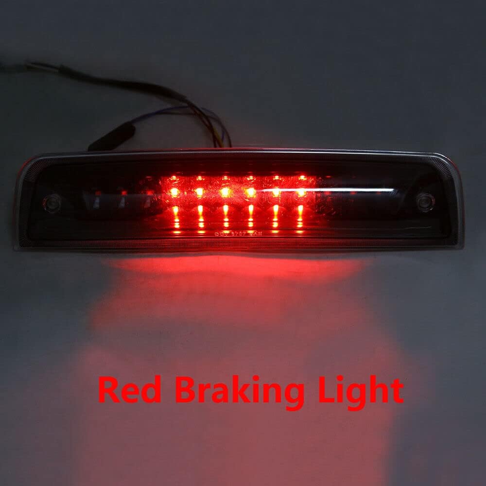 LED Third Brake Light Compatible with Dodge Ram 2009-2017 1500 2500 3500, Rear High Mount 3rd Stop Lamp Center Brake Light, 55372082AC, 55372082AD