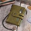 Men's Genuine Leather RFID Anti-theft Wallet with Money Clip and Multi-card Slots