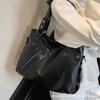 Retro Bag Women's Large Capacity 2025 New Shoulder Messenger Bag Simple Casual Tote Big Bag Commuter Bag