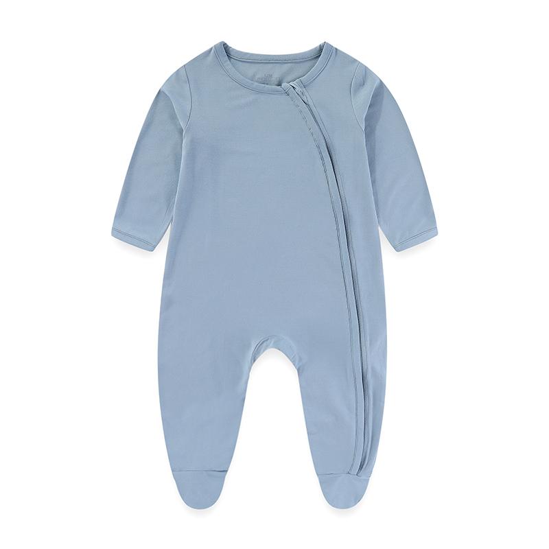 1 bucată Salopetă cu fermoar cu mânecă lungă la modă pentru bebeluși băieți fete, bumbac moale, haine pentru nou-născuți