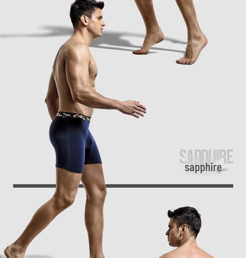 Men's Anti-Friction Cotton Boxer Briefs - Large Size, Breathable for Sports and Running