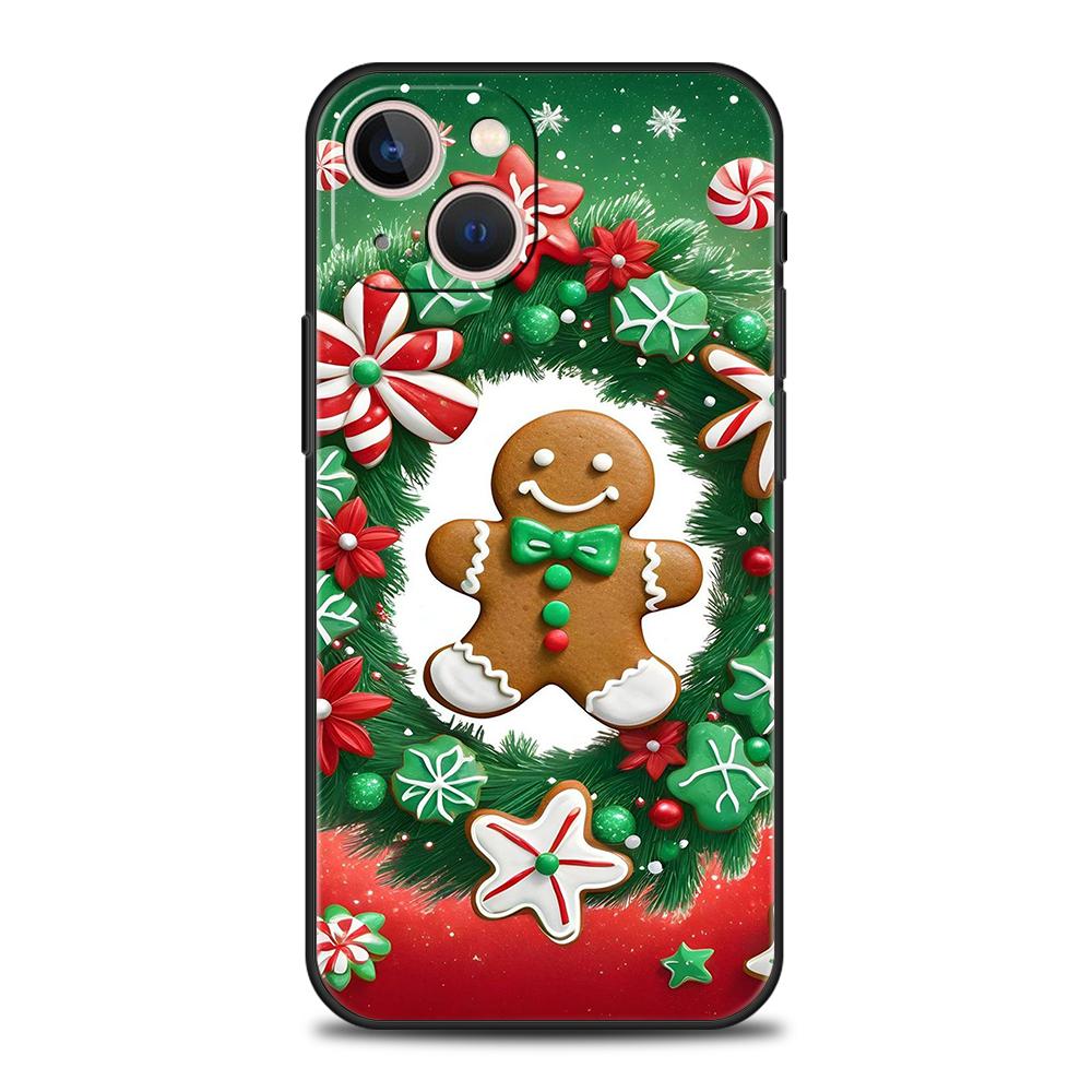 New Year Christmas Phone Case for iPhone 16 15 14 13 12 Pro Max 11 Pro Max 7 8 Plus 16E XR Shockproof Soft TPU Shell Fundas Bags