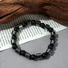A Simple, Vintage-Style Magnetic Hematite Volcanic Stone Bracelet, Suitable For Both Men And Women.
