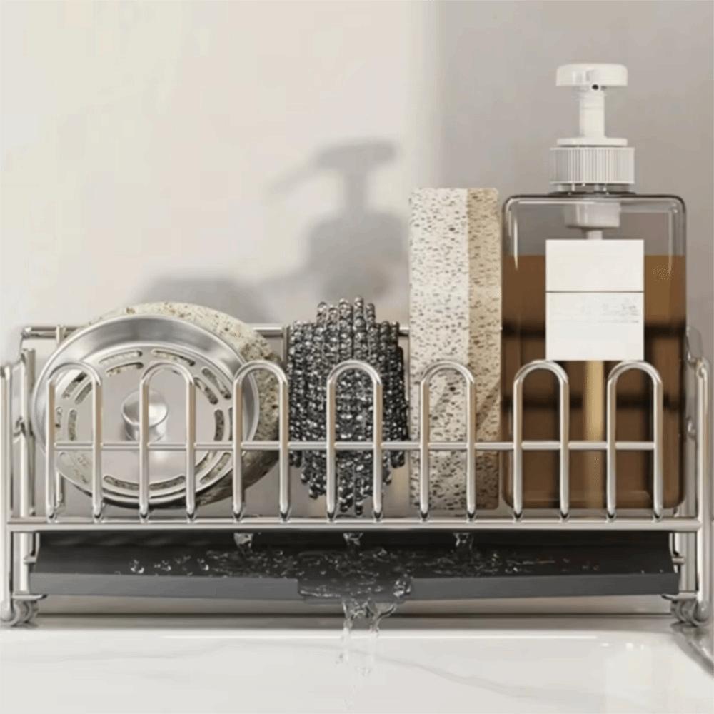 Stainless Steel Kitchen Drain Rack Rust-proof Sink Storage Organizer Dish Drying Rack Washbasin
