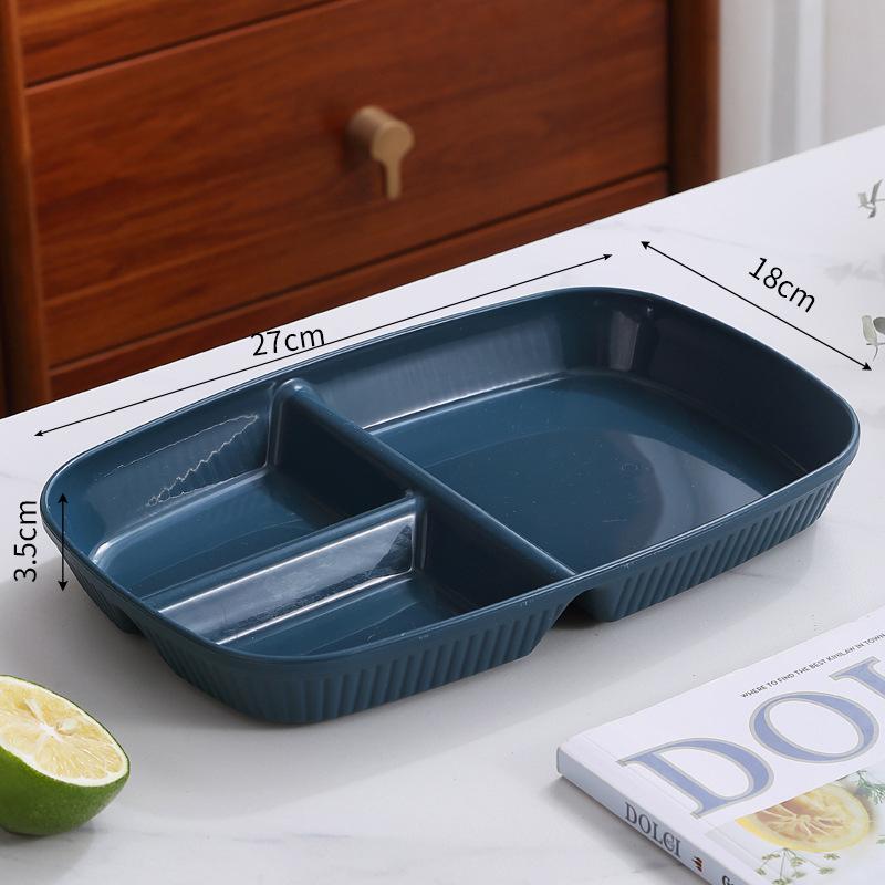 Cute Wheat Straw Divided Plate, 3-Compartment, Drop-Proof, Heat-Resistant - Perfect for Home or Kindergarten Baby Meals
