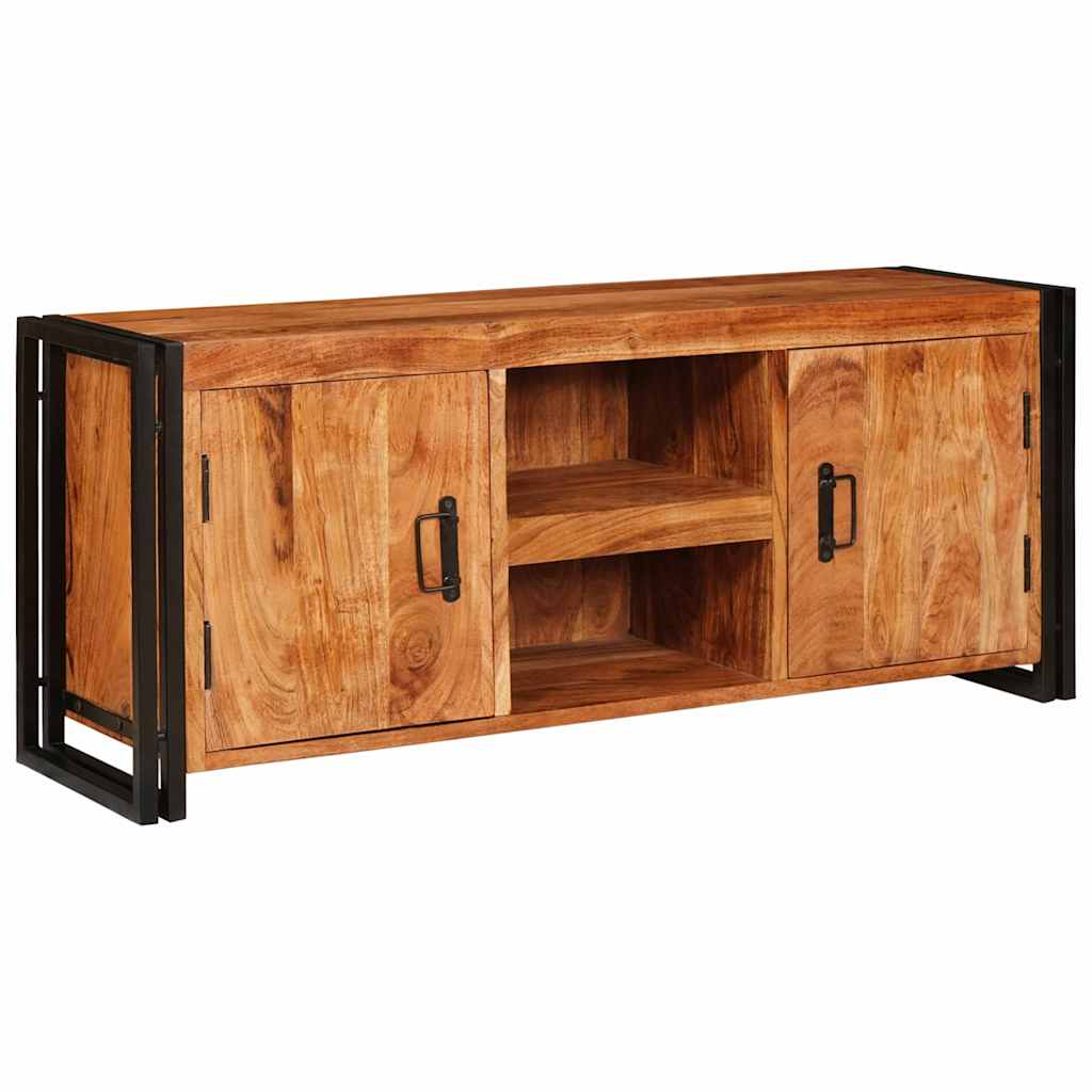 TV Cabinet with Shelf Brown 120 X 33 X 50 Cm Solid Wood Acacia