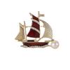 Exquisite Unisex Sailboat Brooch: Smooth Alloy Jewelry Pin