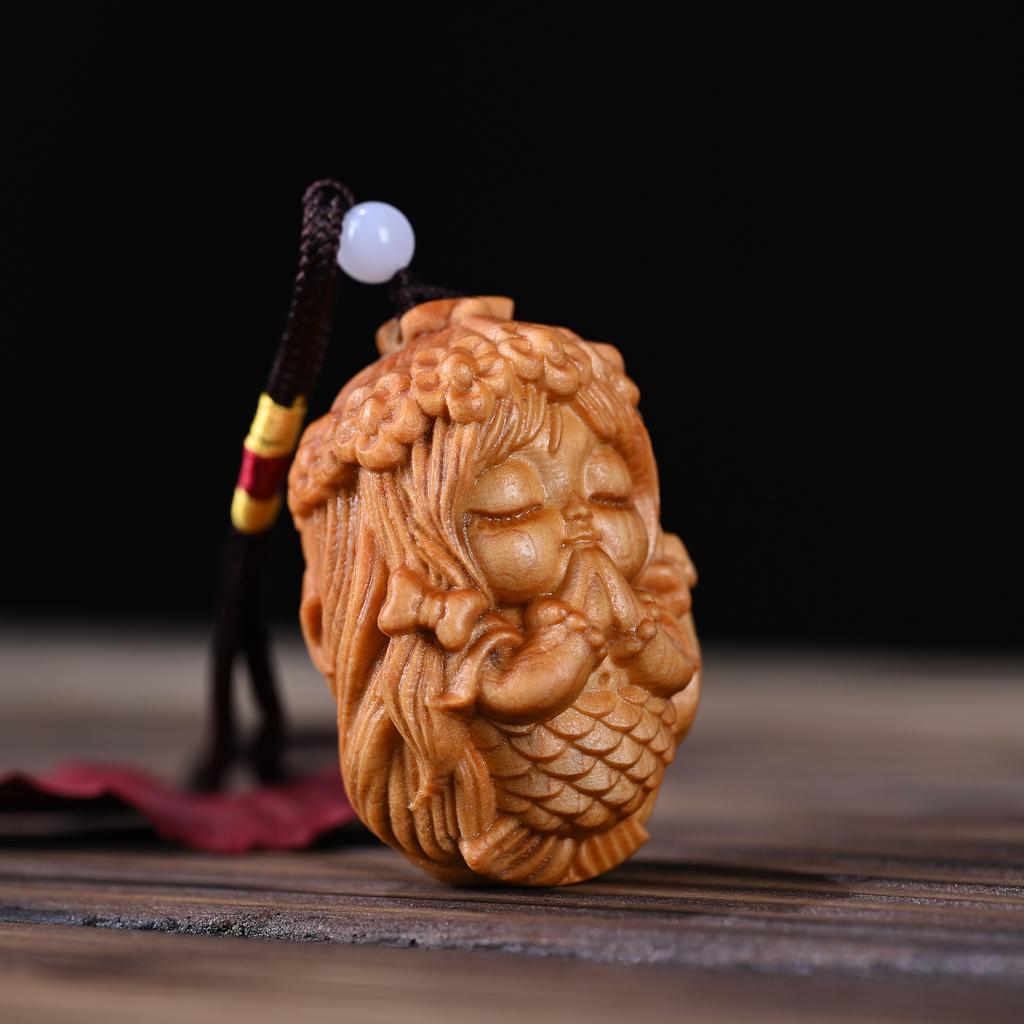 Cute Cartoon Mermaid Ornament Creative Home Decoration Wooden Crafts DIY Accessories Event Souvenirs