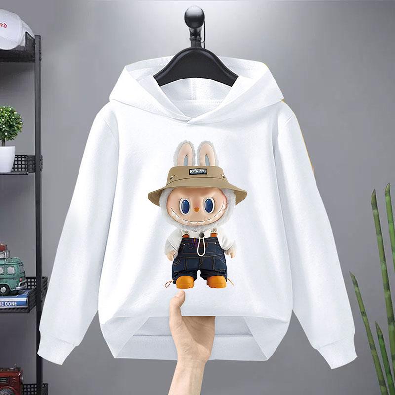 Barnehettegenser Ny Trendy Labubu Barn Søt Tegneserie Casual Daglig Hettegenser 100-160cm Gutter Jenter