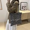 Trendy Khaki And White Leopard Print Large Capacity Tote Bag For Women 2024