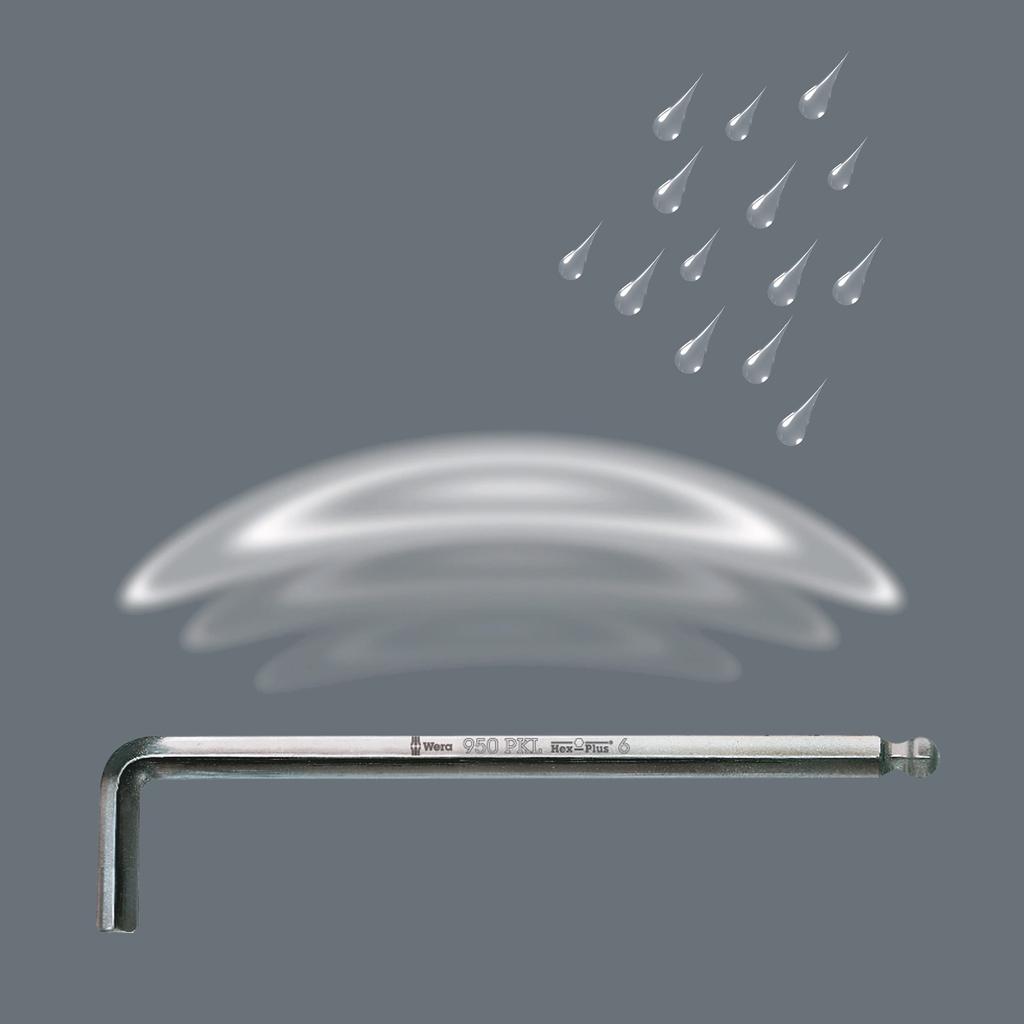 WERA Ball Hex Plus Key Wrench Set with 022102 L-Shaped (9 Pieces) Stand,