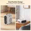 Portable 1500W/750W Indoor Space Heater with Thermostat, Quiet Under-Desk Fan Heater for Bedroom, Office, Bathroom, White