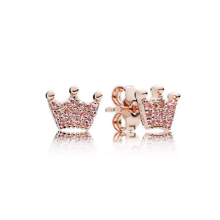 

Серьги Pandora Rose Розовая Волшебная Корона Женские серьги 287127NPO Box+Shopping Bag