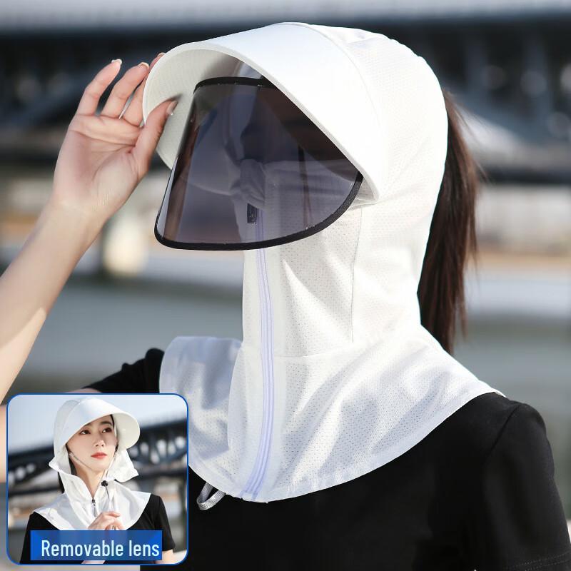Women's Ice Silk Sun Hat with Face Mask
