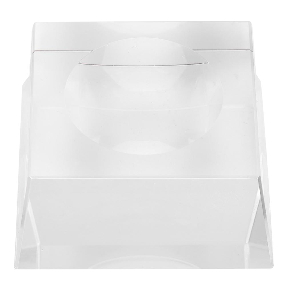 8cm Clear Crystal Ball Transparent Galaxies Sphere Fortune Ball Home Office Decor(Clear Base)