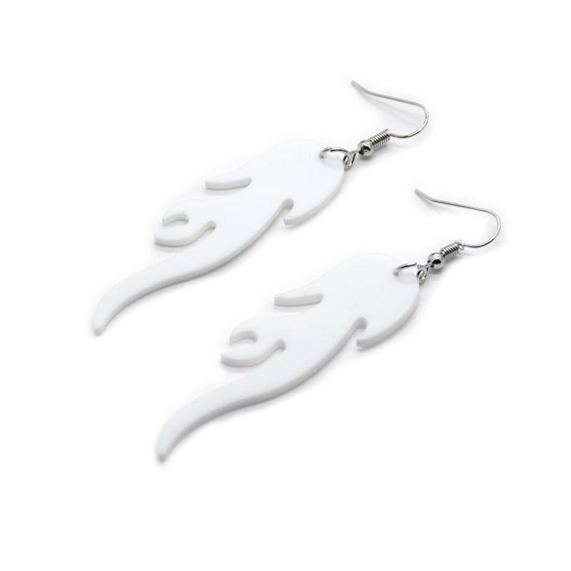 Acrylic Gold Flame Multi-color Dangle Earrings for Women