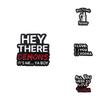 Style Eyecatching Cartoon Alloy Brooch With Uplifting Quotes For Outfits Trendy