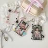 Cute Idol Photocard Display Pendant Transparent Acrylic Card Holder with Star Girls 3-Inch Photo Card Hard Case Cover Bag Decor