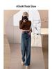 2025 Women's High-Waisted Slim-Fit Retro Jeans - Slimming, Hip-Concealing, Straight-Leg & Wide-Leg Styles for Spring/Autumn