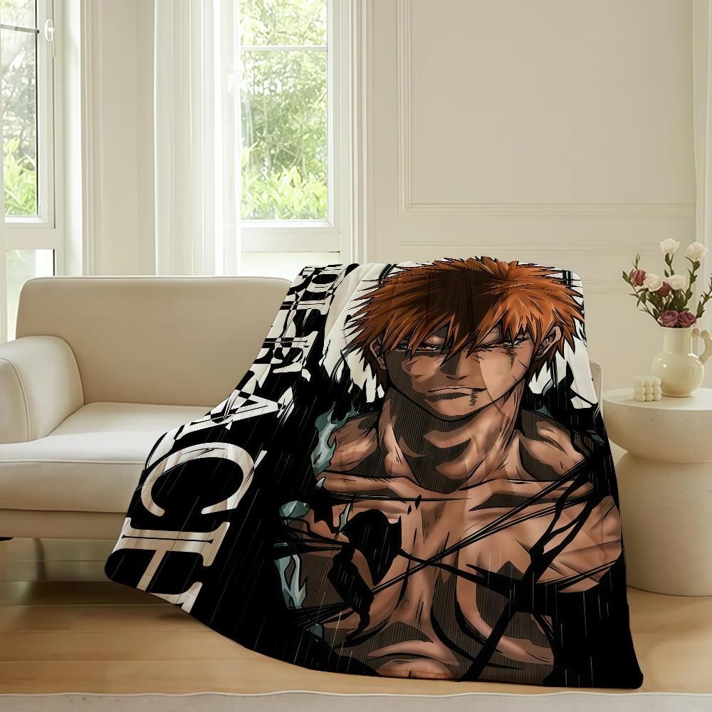 Adventure Anime B-BLEACH Blanket For Sofa Office Bed Plane Travel Sleep Read Relax Camping Soft And Warm