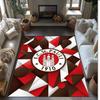 FC St. Pauli Football Print Crystal Velvet Rug, Comfortable Water Absorbent Non Slip Indoor Floor Carpet