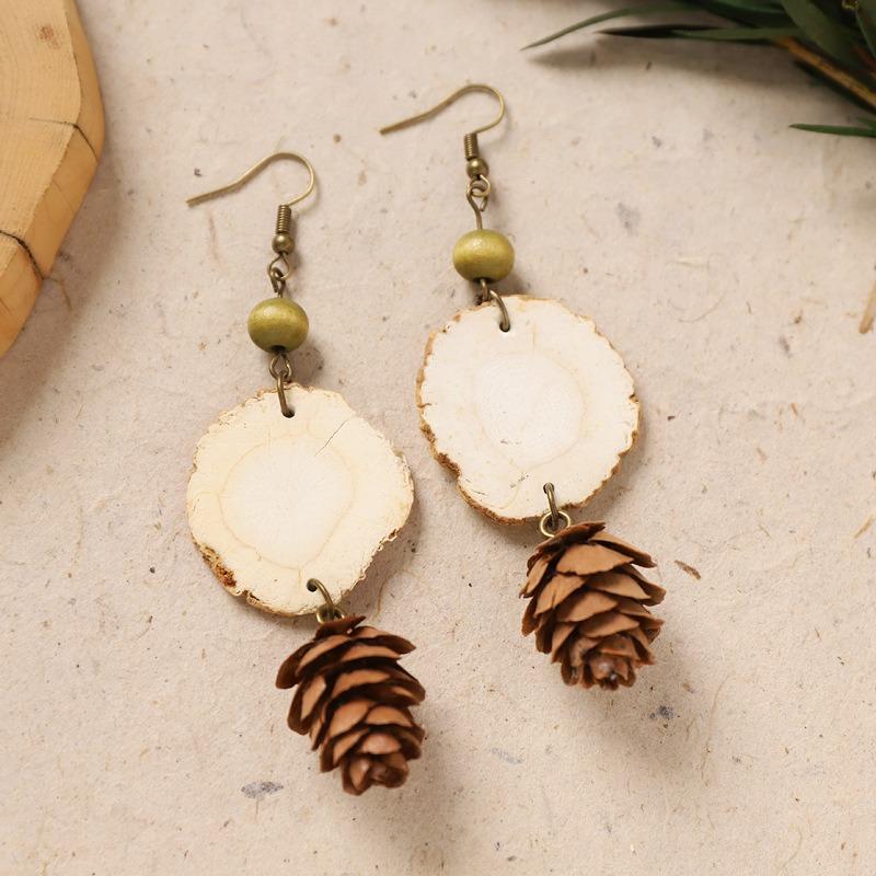 Original Design Traditional Chinese Medicine Plant Earrings Retro Literature Natural Fruit Handmade Long Earrings Women