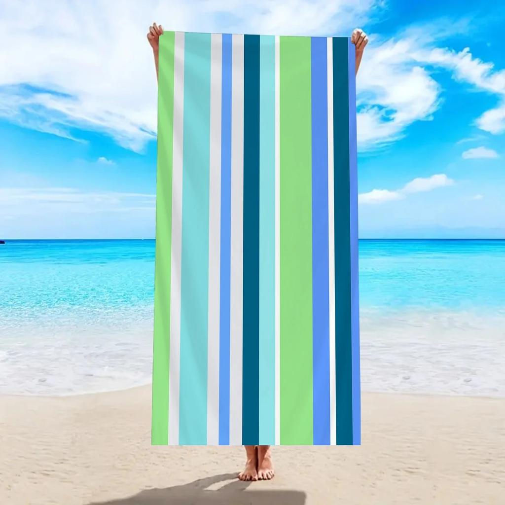 Sea Turtle Pattern Beach Towel 2D Flat Printed Peach Skin Microfiber Quick Dry Large Bath Towel Swimming Pool Summer Vacation
