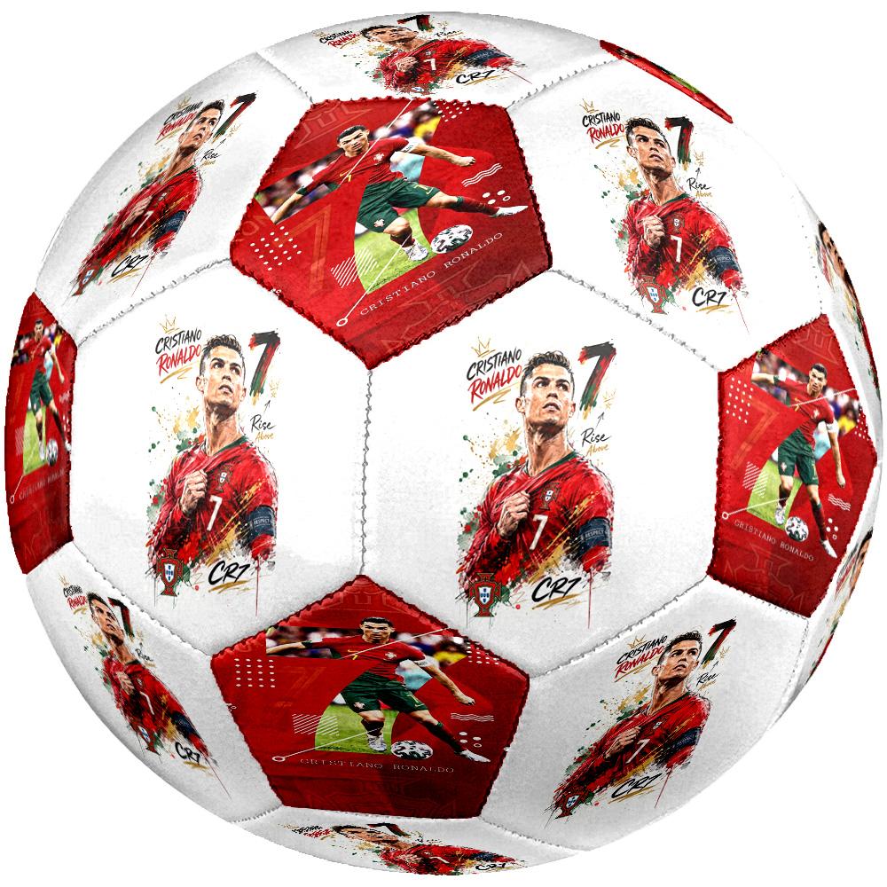 Ronaldo's Cristiano Ronaldo Artwork Size 5 Football Machine-Stitched Indoor/Outdoor Training and Matches Surprise Collection Gift