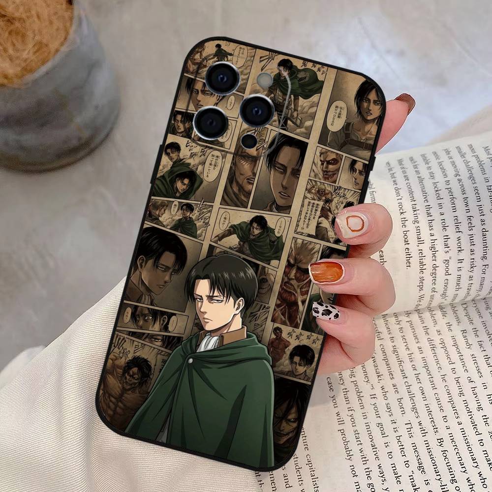 

Eren Yeager Levi Ackerman Phone Case Silicone Soft For IPhone 17 16 15 14 13 12 11 X XR Plus Pro Max Plus iPhoneXsMax