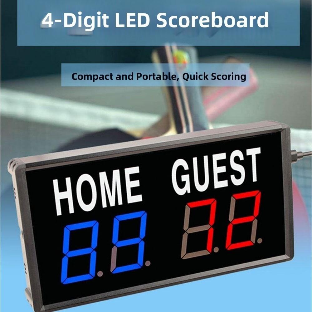 Wireless LED Digital Scoreboard 4-Digit Mini Electric Scoreboard Basketball