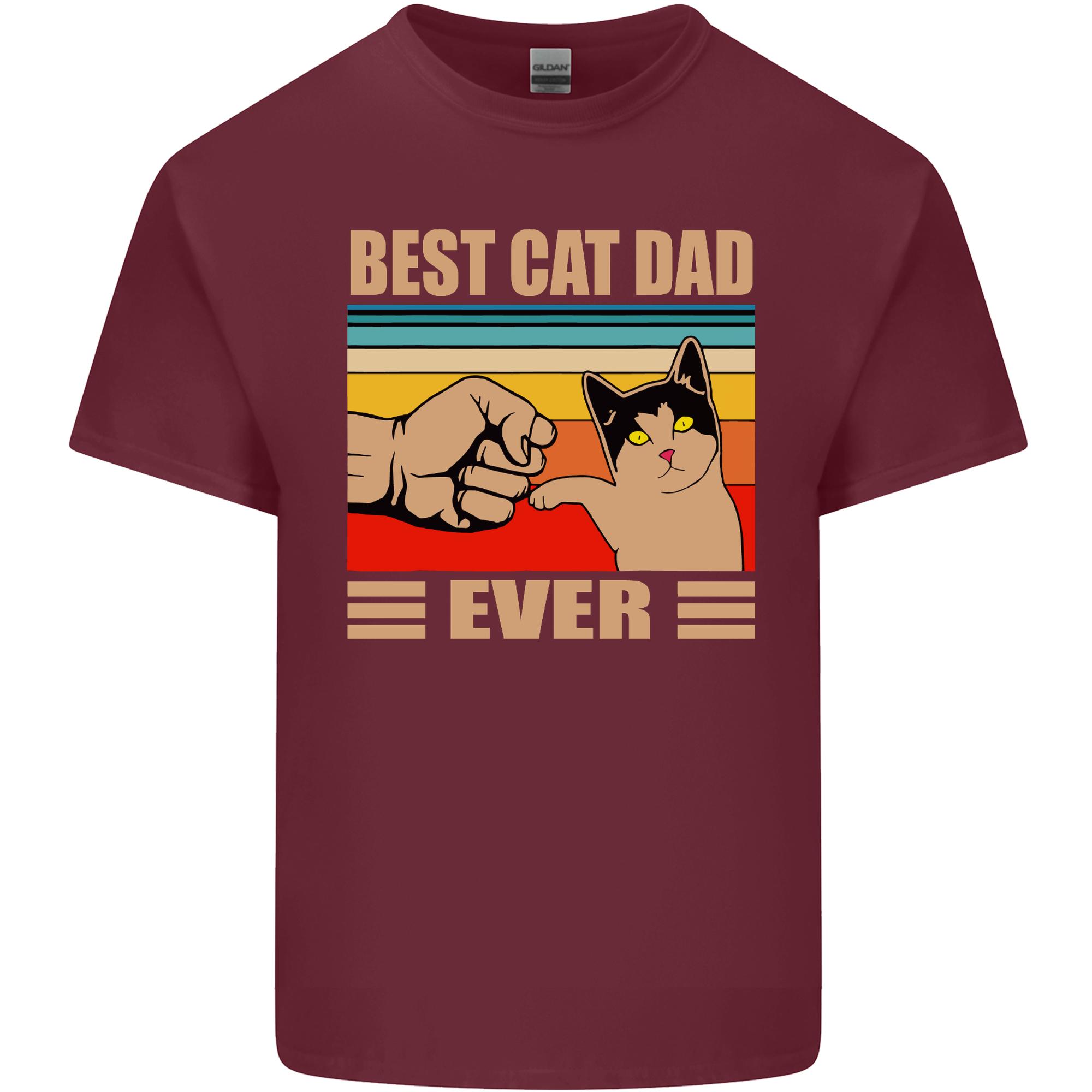 Best Cat Dad Ever Funny Fathers Day Unisexs Light Cotton TShirt S