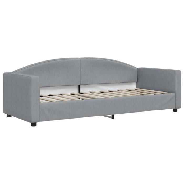 VidaXL Lit de repos gris clair 80x200 cm tissu 354106