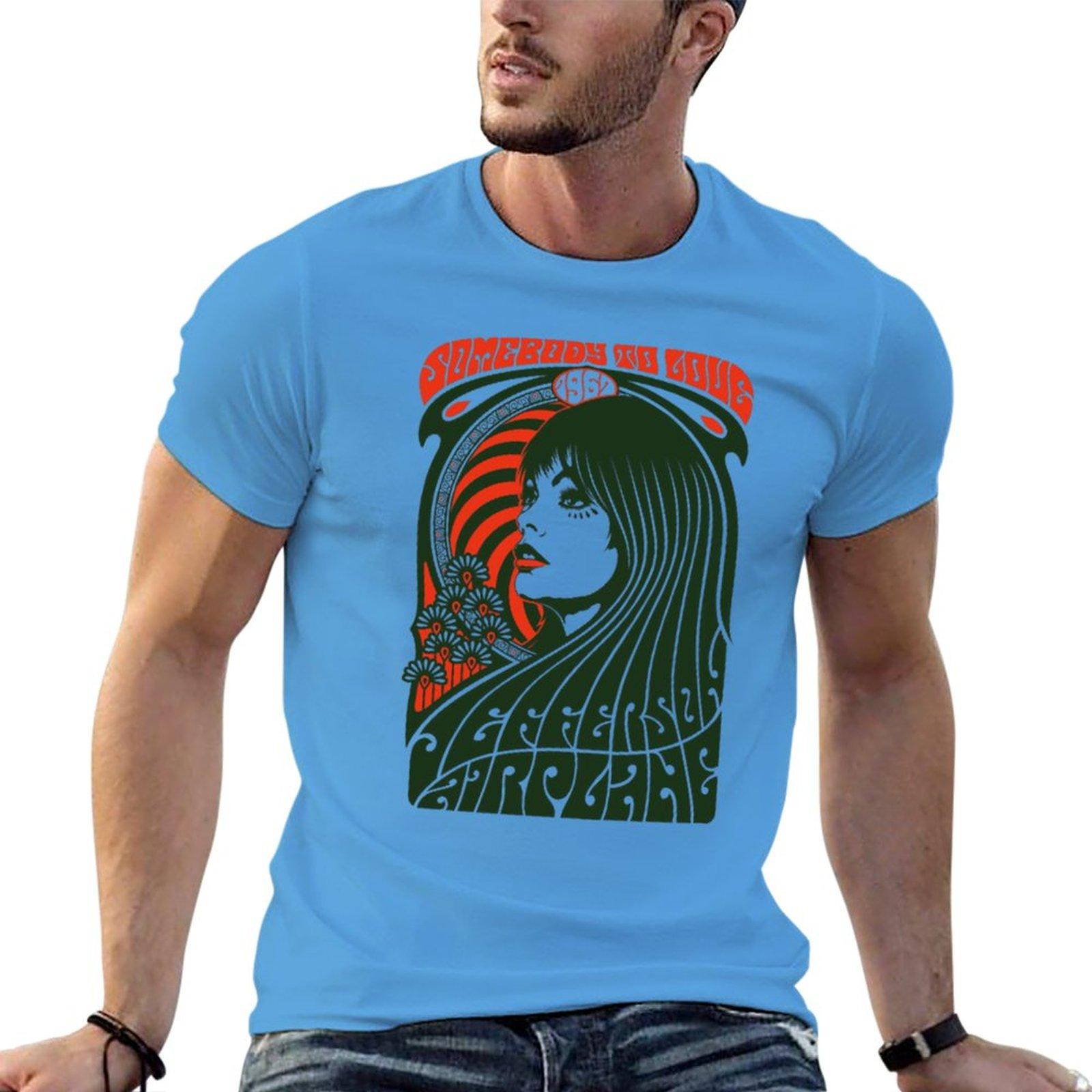 New Jefferson Airplane T-Shirt t shirt man blank t shirts summer top graphics t shirt t shirts for men graphic S