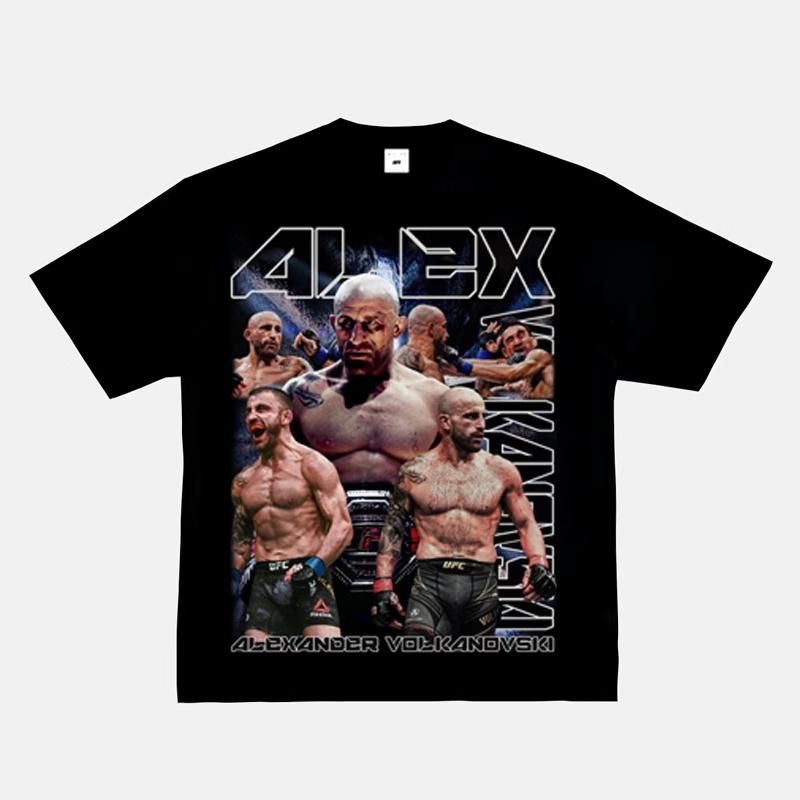 2024 New Fashion Oliveira Oliveira T-shirt UFC Printed Short Sleeve American Vintage Small Neckline Fighting Top Vintage