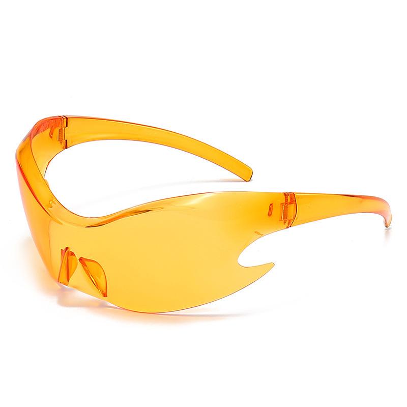 Non-polarized Classic Fashion Punk Women Alien Mirror Integrated Design Future Technology Sense Sunglasses Sunscreen Men Eyeglasses