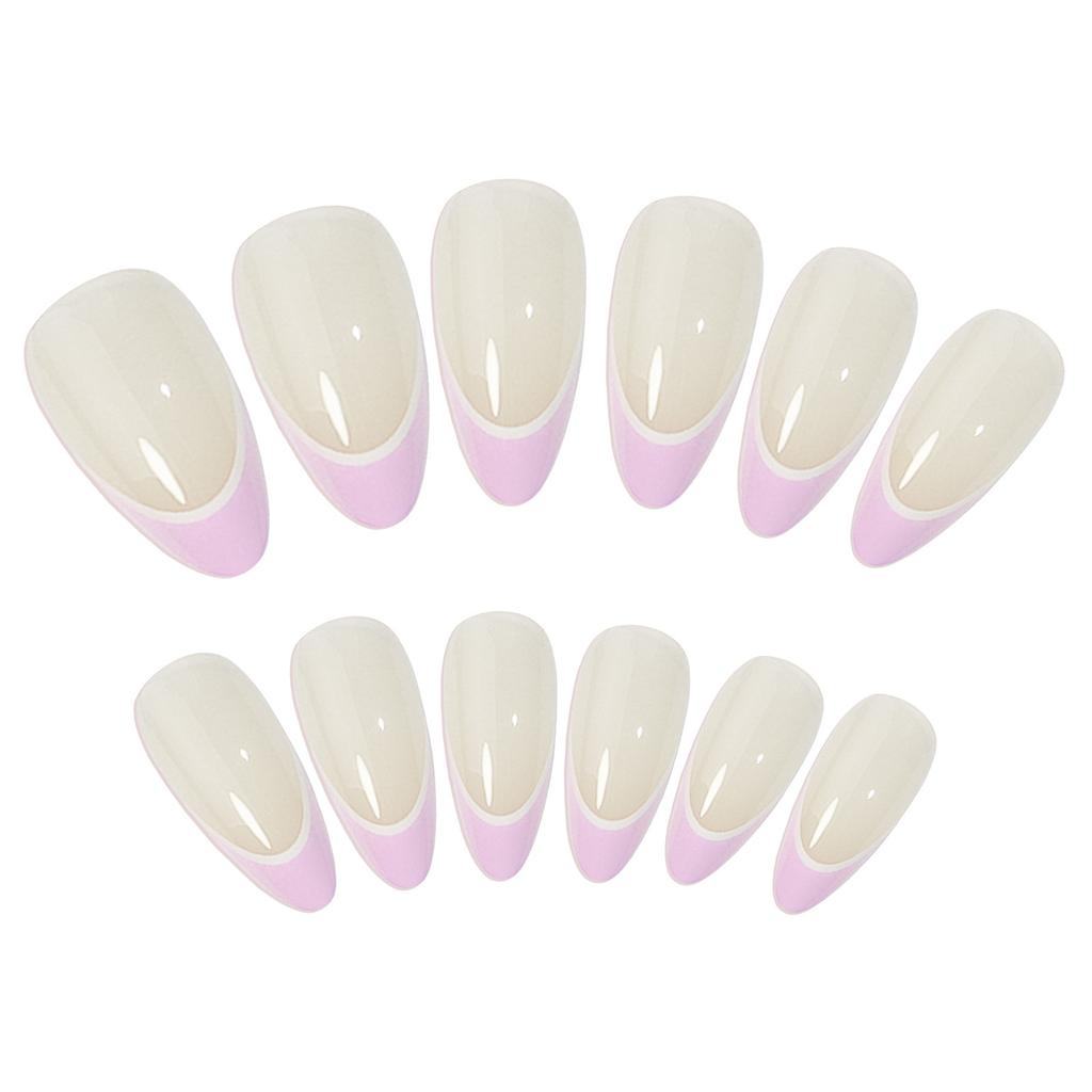 Wear Manicure Wear Nail Piece Blue And White French Wearable Manicure False Nail