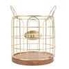 Coffee Pod Holder Iron Wire Weighte Wooden Base Coffee Capsule Storage Basket for Kitchen