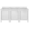 Stainless Steel Sink Base Cabinets Set 2 pcs
