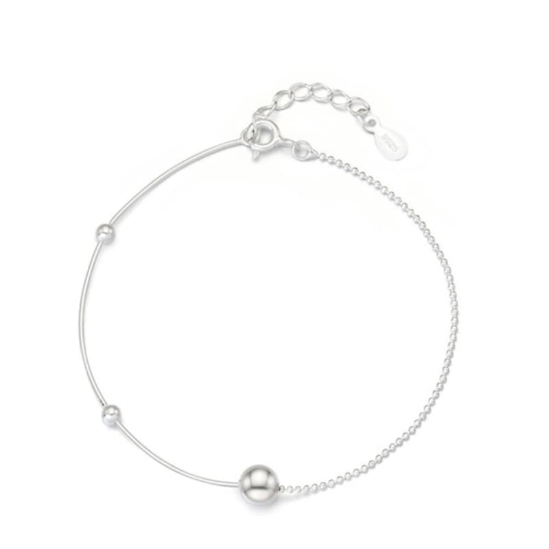 

eenie beenie silver two-side mix bracelet white