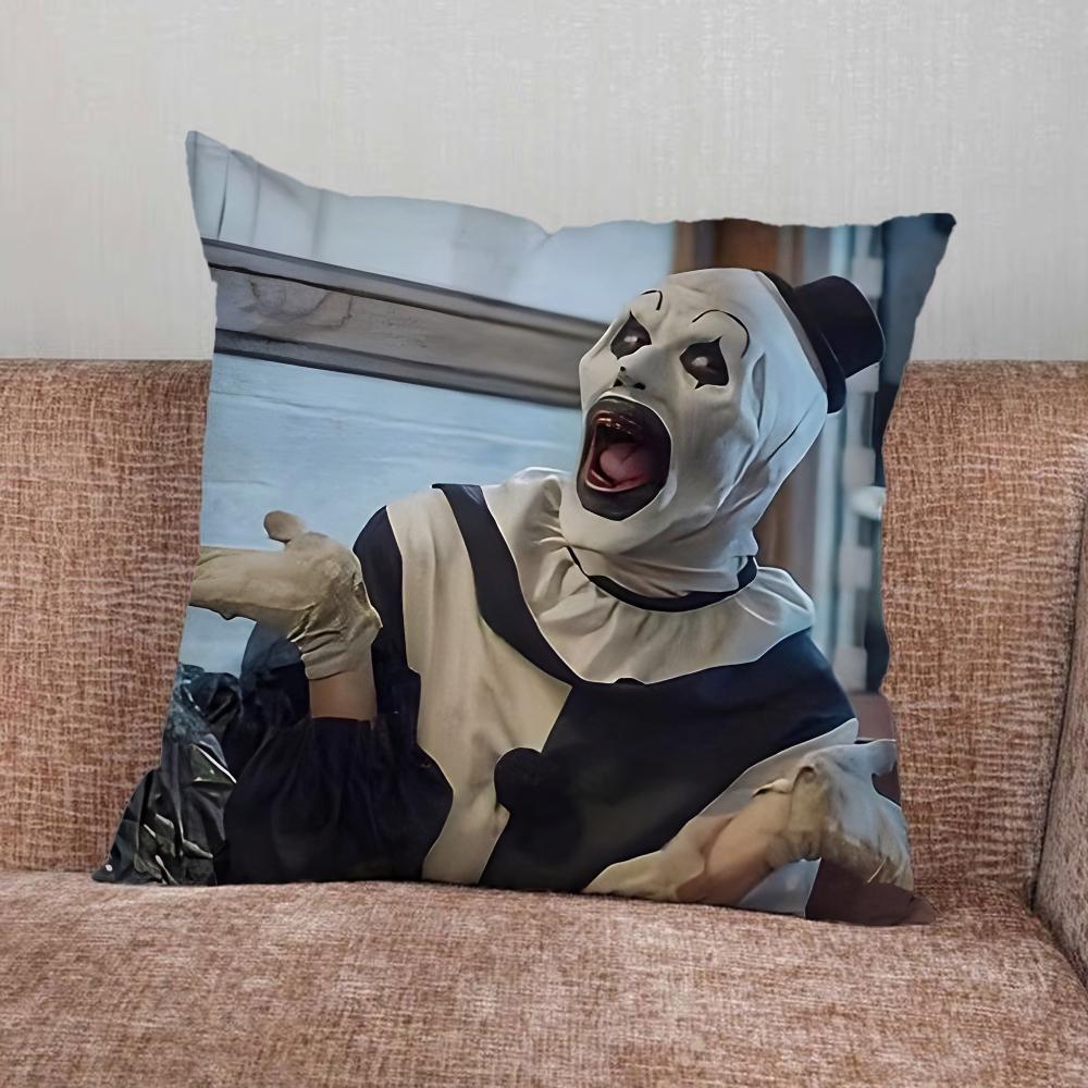 Art the Clown T-Terrifiers Pillow Case For Home Bedroom Car Office Decoration Living Room Sofa Cushion Cover Suitable