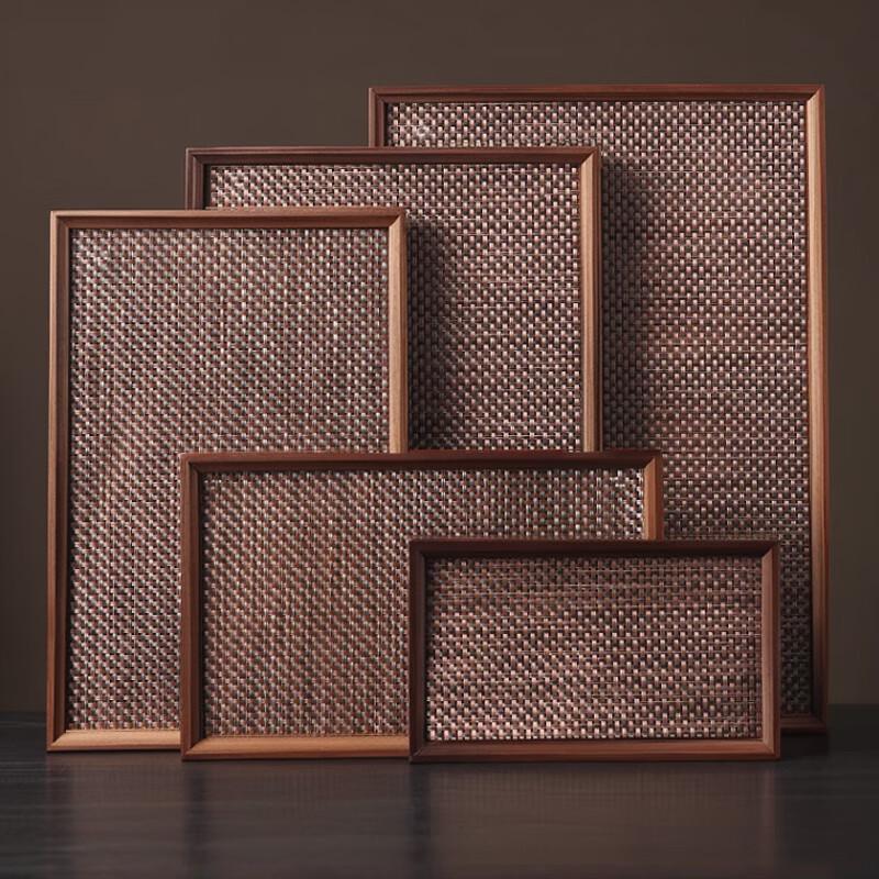 Wuhe Japanese Style Large Stained Bamboo Wood Tray