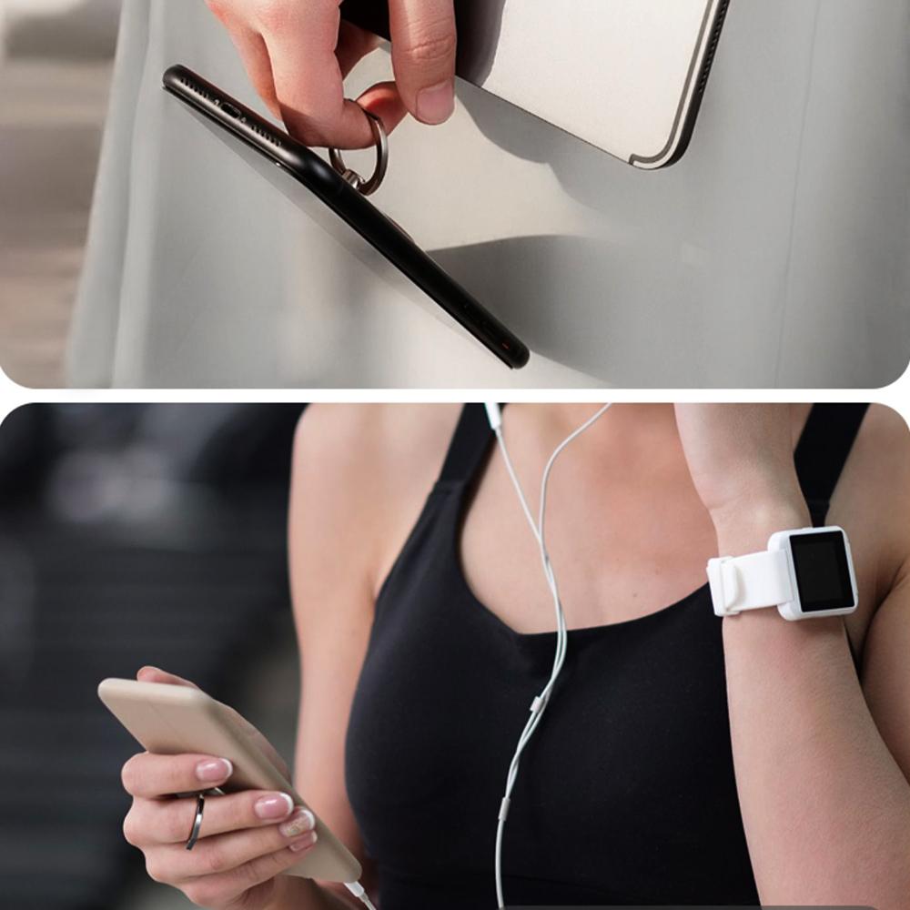 Cell Phone Ring Holder Stand Reusable Universal Finger Grip Ring Kickstand w/Strong Adhesiveness/360°Rotation/180°Flip Perfect for All Smartphone