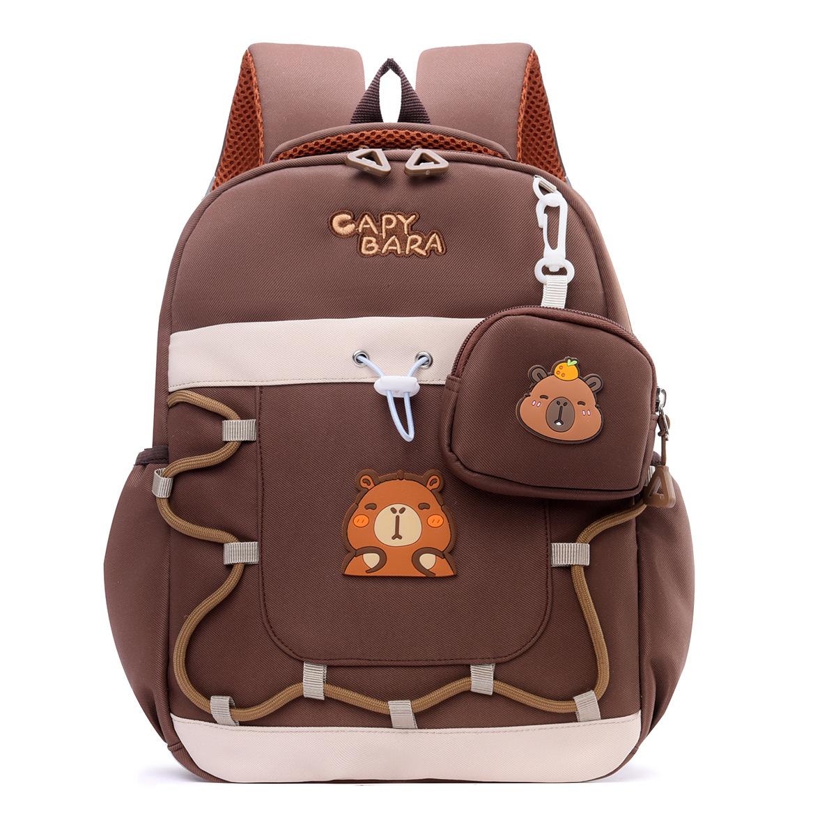 

School bag school bag fashion trend high value school bag cute cartoon lightweight casual bag коричневий