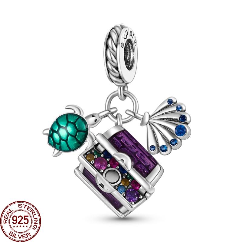 Women copper Sea Summer Design Dangle Turtle Starfish Octopus Dolphin Bead Charms Charm Bead Charms Authentic Accessories Bracelets Jewellery