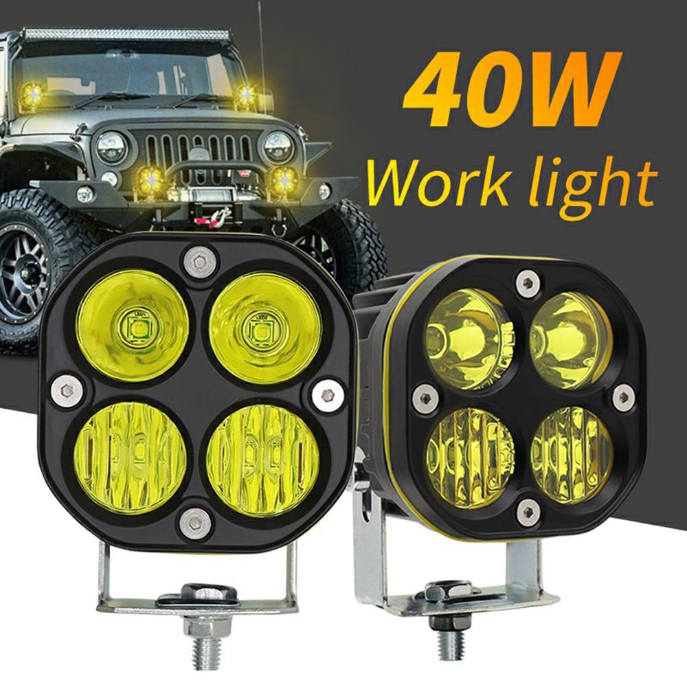 

D1-1 3 Inch Square LED Work Light 40W Car Driving Fog Lamp for Off Road Vehicle Front Bumper Light Type A