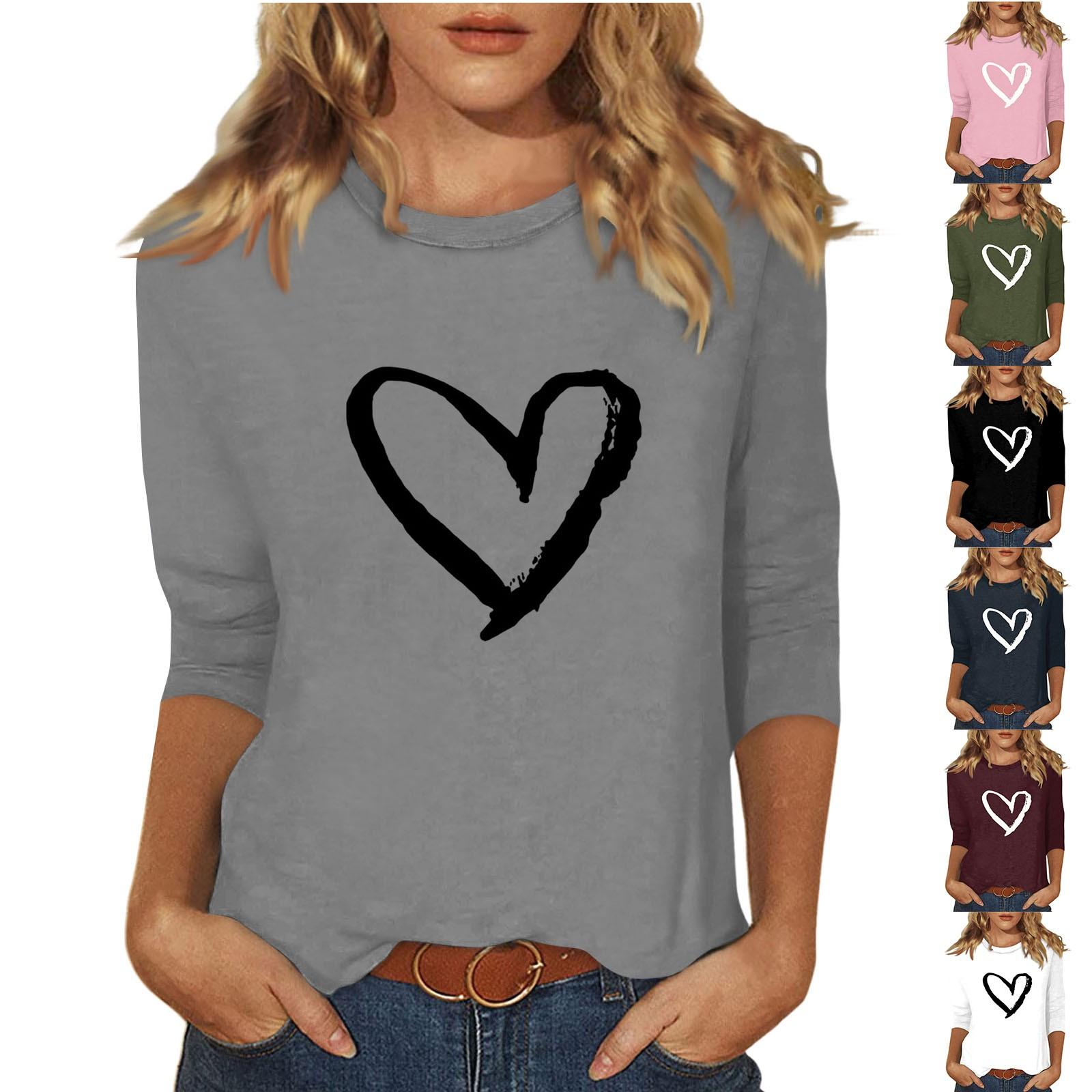 

Women s O-neck 3/4 Sleeve Print Top XL Темно-синій