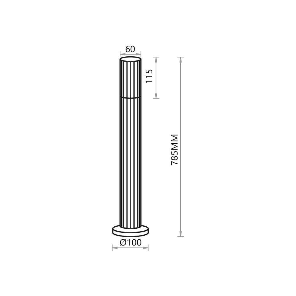 Vertical Black Garden Lamp 1Xgu10 Ip44