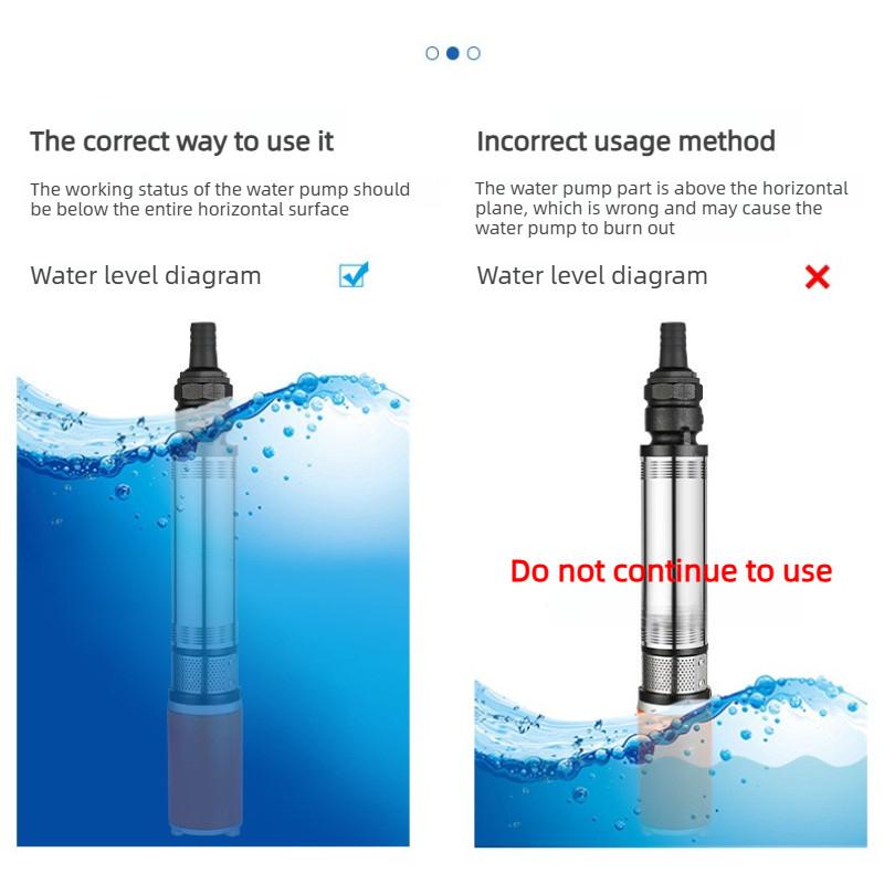 48V60V High Lift DC Deep Well Pump Electromobile Submersible Pump Household Agricultural High Flow Pumping Equipment